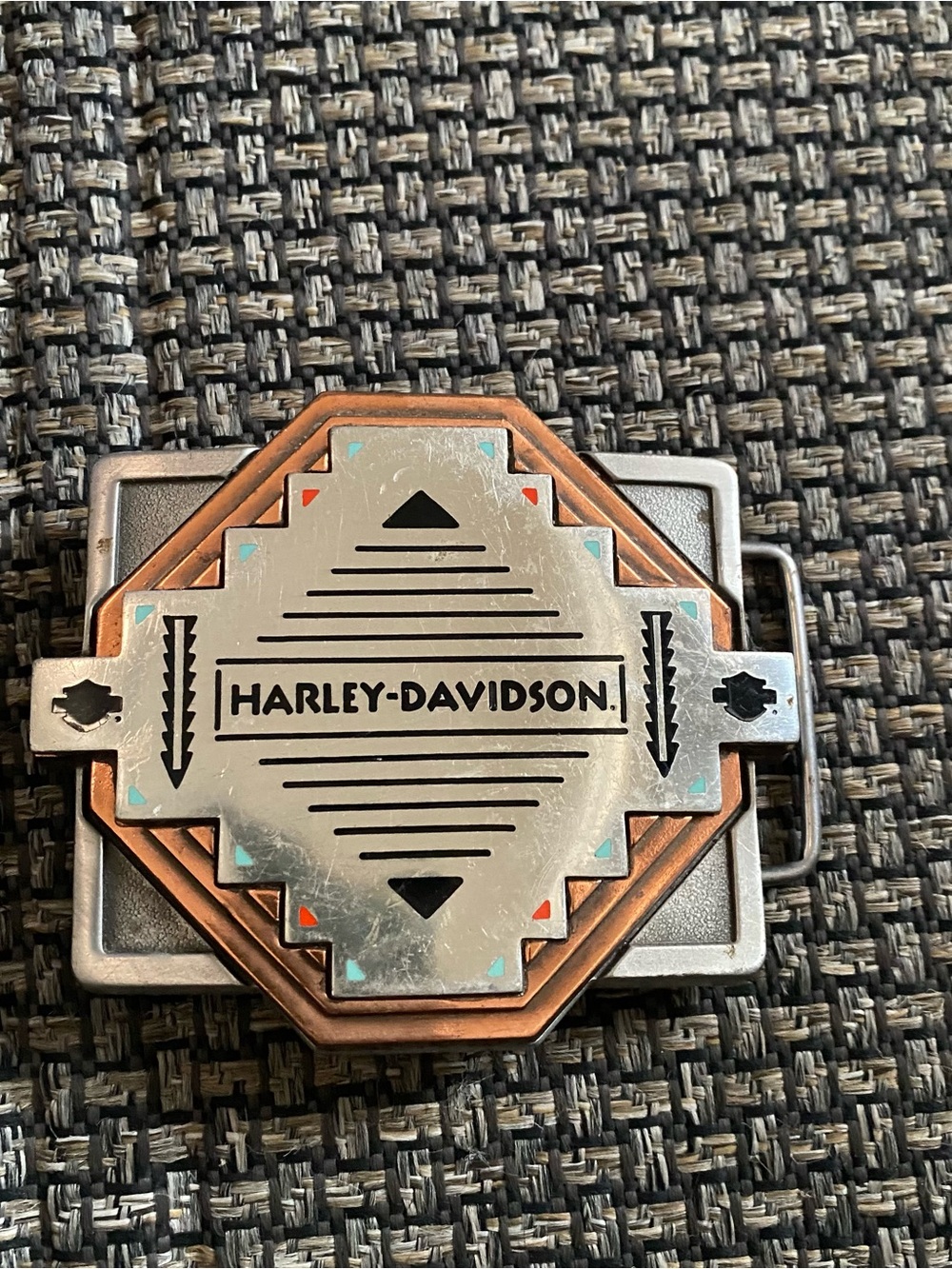 1993 Vintage Harley Davidson "The Western Spirit" Belt Buckle Pewter Made USA